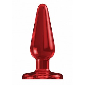 Красная анальная пробка Butt Plug Basic 3 Inch - 7,6 см.