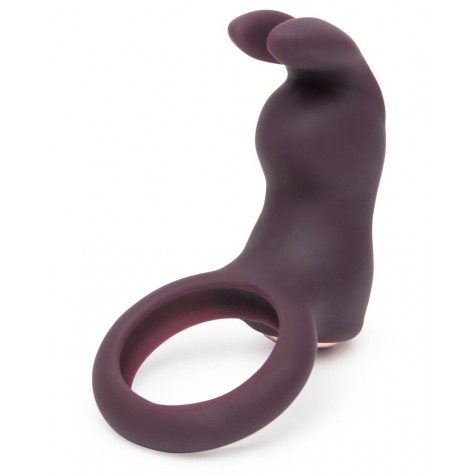 Фиолетовое эрекционное виброкольцо Lost in Each Other Rechargeable Rabbit Love Ring