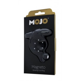 Чёрное эрекционное кольцо с магнитами MOJO MAGNETO