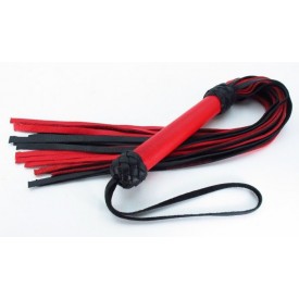 Черно-красная плеть с красной ручкой "Турецкие головы" - 57 см.